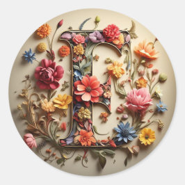 Redonda El Pegatina de la letra F sobre sobres