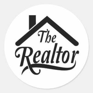 Redonda El Pegatina de Realtor Real Rstate Agent