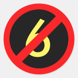 Redonda El Pegatina de seis rojos para todos