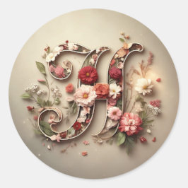 Redonda El Pegatina de sobres de la letra H