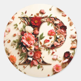 Redonda El Pegatina de sobres de la letra P