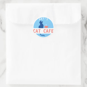 Redonda El Pegatina del Cat Cafe de Kat