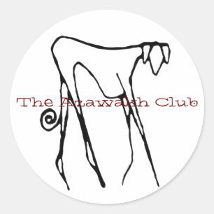Redonda El pegatina del club de Azawakh