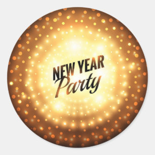 Redonda El pegatina redondo clásico, brillante, grande, 3