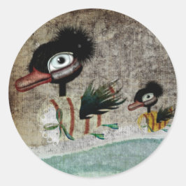 Redonda El pegatina vintage de cuento de hadas de mal gust