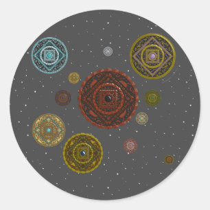 Redonda El Pegatina Zodiaco