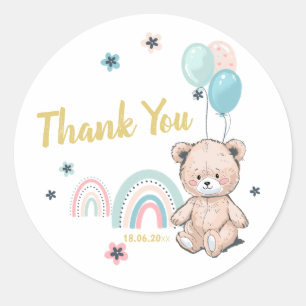 Redonda El primer cumpleaños gracias Pegatina