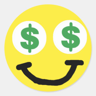 Redonda El Rótulo de dólar observa al pegatina