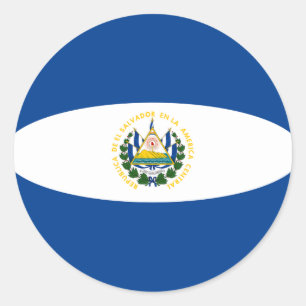 Redonda El Salvador Fisheye Flag Pegatina