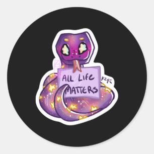 Redonda El Sr. Snek Dice Que All Life S Pegatina