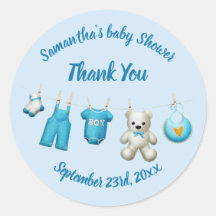 Elegante Gracias Pegatina Baby Shower Favor