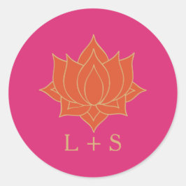 Redonda Elegante Mehndi Boda Pegatina redondo clásico