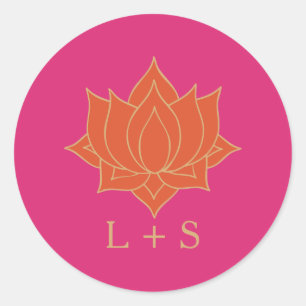 Redonda Elegante Mehndi Boda Pegatina redondo clásico