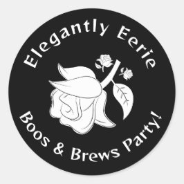 Redonda Elegante Pegatina de Eerie Halloween