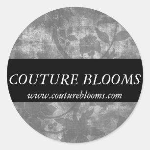 Redonda Elegante Pegatina de negocios florista de Couture