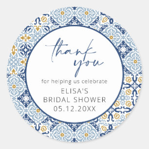 Redonda Elegante Pegatina italiano de ducha de novias en m