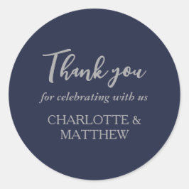 Redonda Elegante Pegatina redondo Boda de plata de la Mari