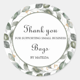 Redonda Elegante Pegatina redondo clásico de vegetación