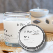 Elegante pegatina redondo Minimalista negro y blan