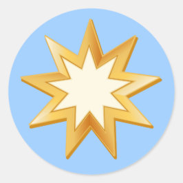 Redonda Elija su color de fondo Pegatina baha'i