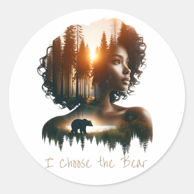 Redonda Elijo al Pegatina del oso (Anverso)