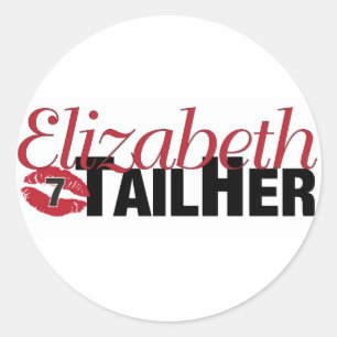 Redonda Elizabeth TailHer - Pegatina