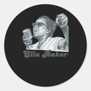 Redonda Ella Baker Portrait Pegatina