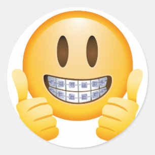 Redonda Emoji Pegatina sonriente