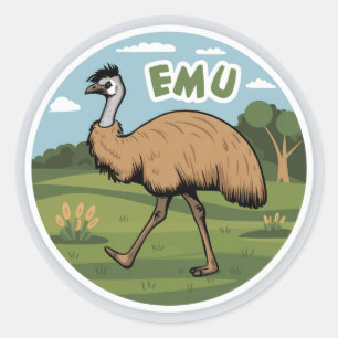 Redonda Emu pegatina