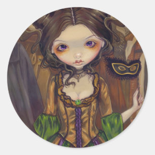 Redonda En el pegatina gótico de la bola de mascarada