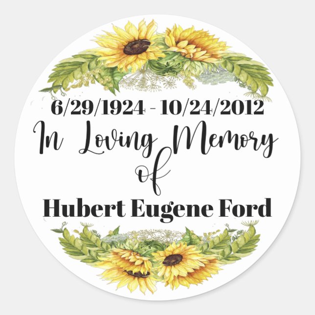 Redonda En Memoriam Pegatina (Anverso)