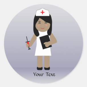 Redonda Enfermera 1 Pegatina Personalizado