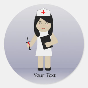 Redonda Enfermera 2 Personalizado Pegatina
