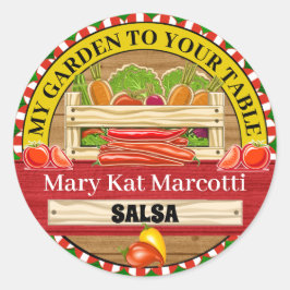 Redonda Enlatado desde el Pegatina de la granja del jardín