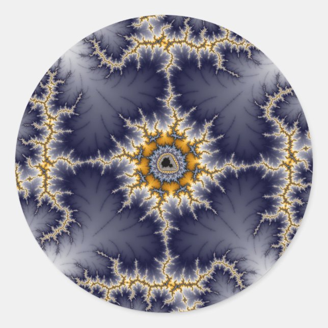 Redonda Enmarcado - Pegatina fractal (Anverso)