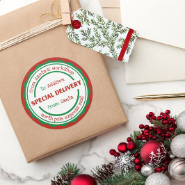 Redonda Entrega especial de Pegatina personalizado de la S