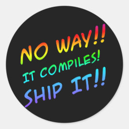 Redonda ¡Envíalo! Pegatina