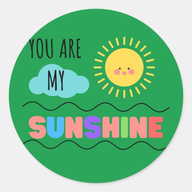 Redonda Eres Mi Pegatina Sunshine (Anverso)