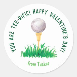 Redonda Eres Un Pegatina De Tee-Rific Golf Valentine