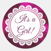 Es un Chica Pegatina Magenta