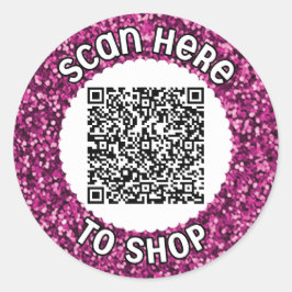 Redonda Escanear código QR Pegatina de redondeo clásico