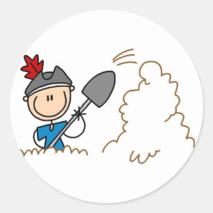 Redonda Escarbar pirata para Pegatina del tesoro