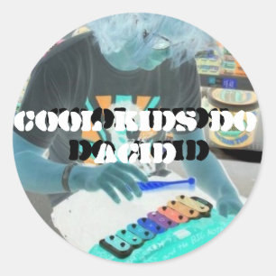 Redonda ¡Esclavitud y GRAN NADA! Pegatina ácido de niños g