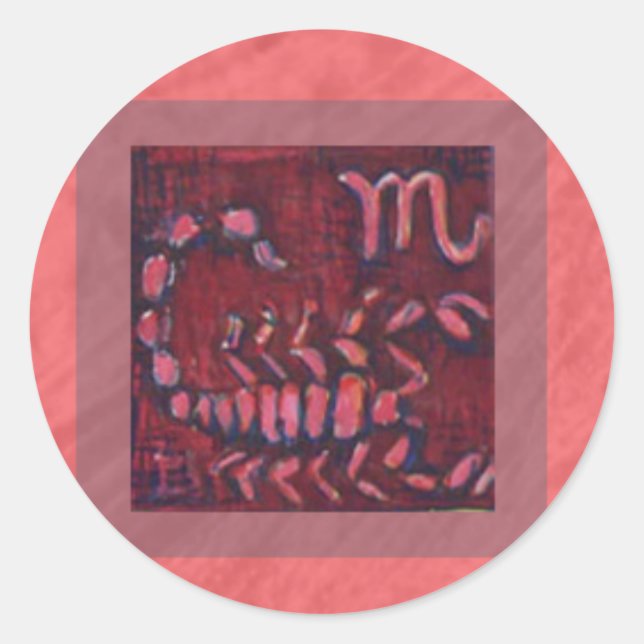 Redonda Escorpio, Pegatina (pequeño) (Anverso)