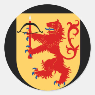 Redonda escudo de armas de Småland Pegatina