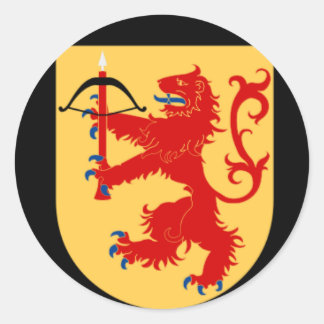 Redonda escudo de armas de Småland Pegatina
