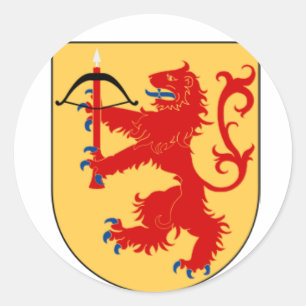 Redonda escudo de armas del pegatina de Småland