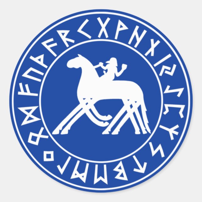 Redonda Escudo de pegatina en negro (Anverso)