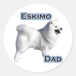 Redonda Eskimo Dog Dad 4 - Pegatina