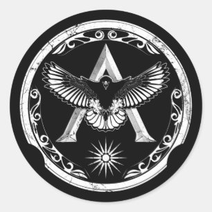 Redonda Espartano Águila Griego Escudo Pegatina redondo cl